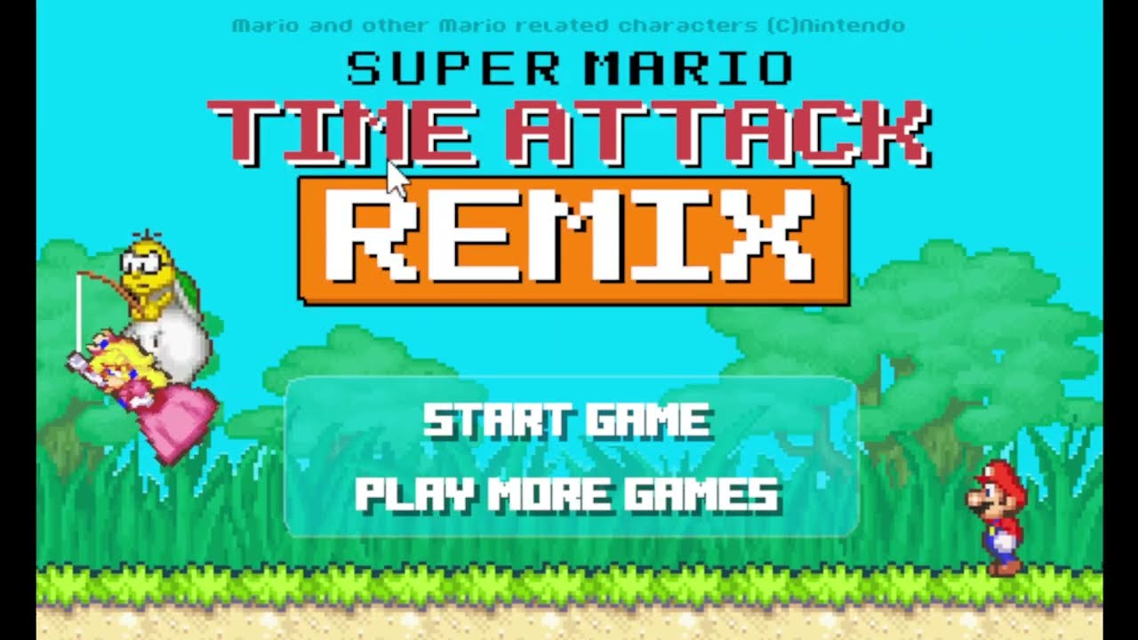 Super Mario: Time Attack Remix Flash Game Playthrough