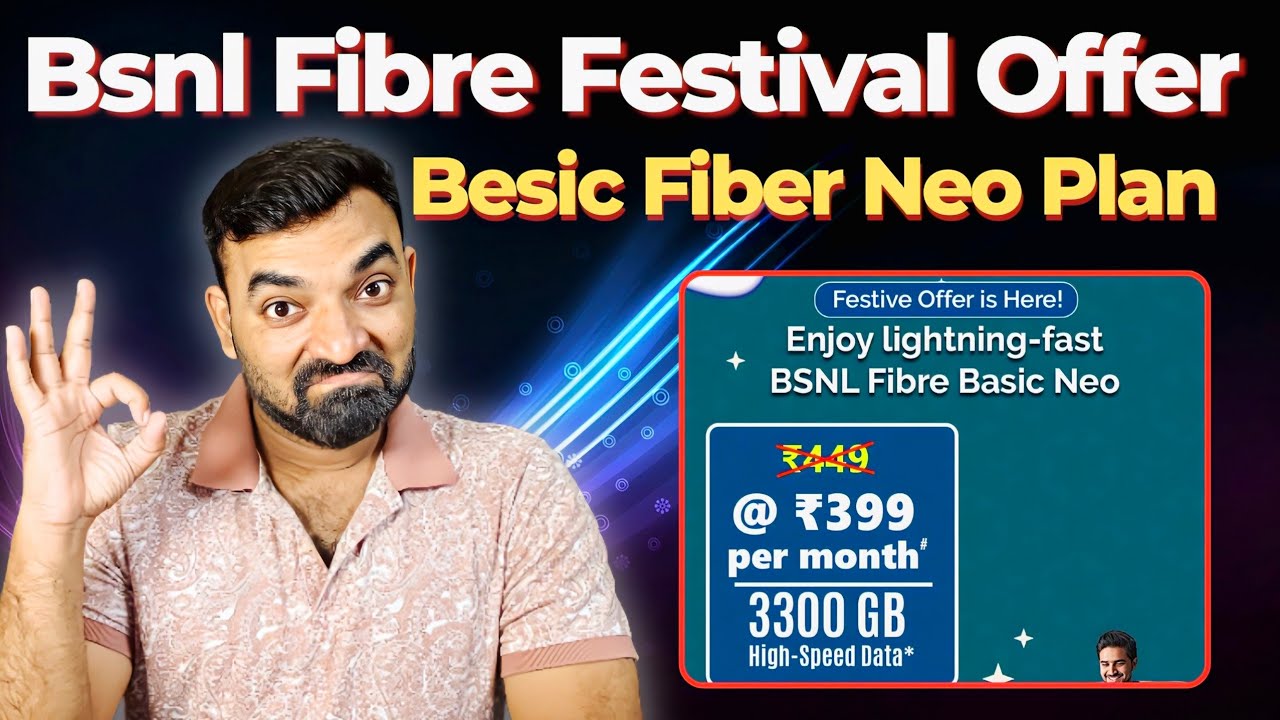 Bsnl Festival Offer For Bsnl Fibre Broadband service #telecomnews #bsnl #bsnlfiber #bsnlbroadband
