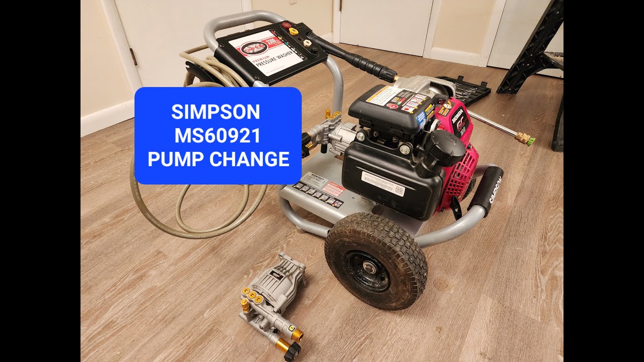 Замена насоса для мойки высокого давления Simpson MS60921