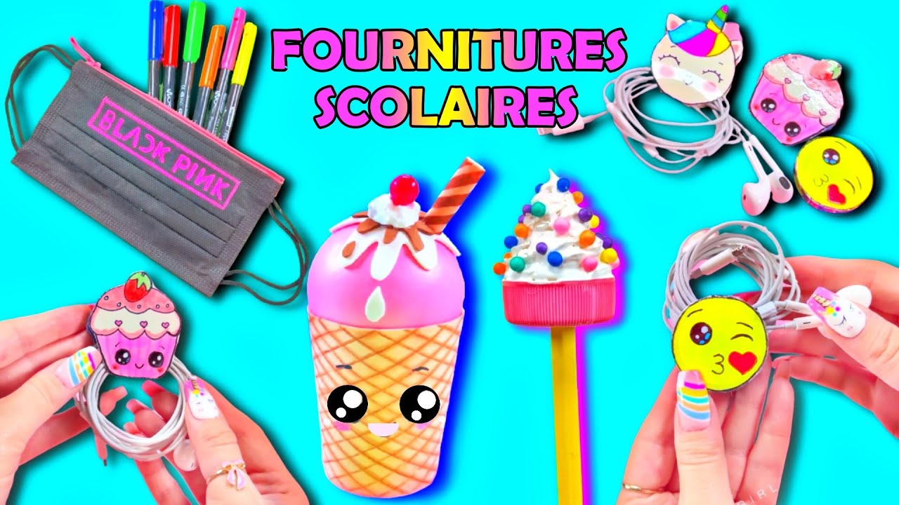 DIY – IDÉES DE FOURNITURES SCOLAIRES KAWAII – ASTUCES ET BRICOLAGES POUR LA RENTRÉE DE CLASSES