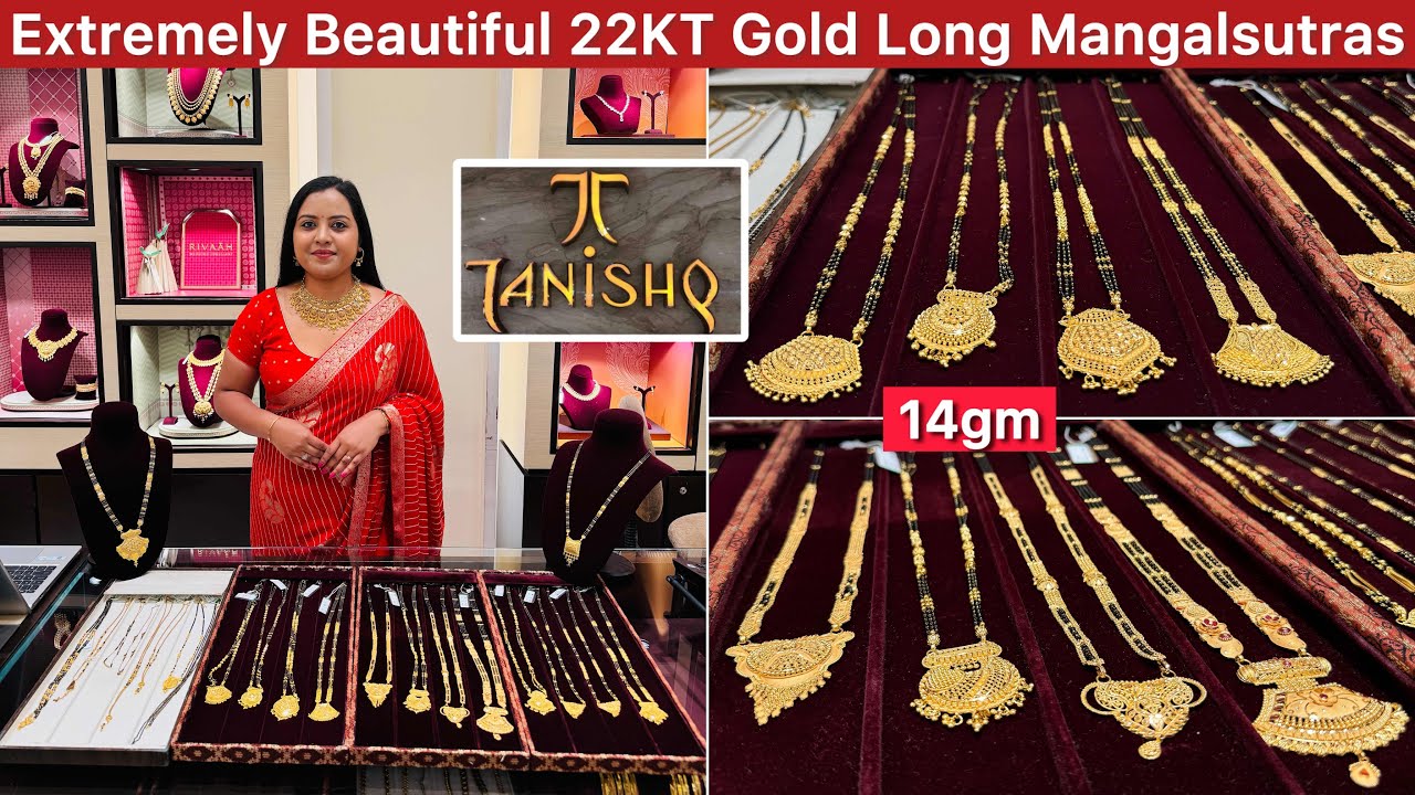 14gm🥰 Exclusive Extremely beautiful 22KT Gold Long mangalsutra &ldquo;Huge&rdquo; collections from Tanishq✨