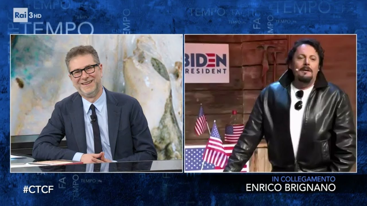 Enrico Brignano il viaggio negli Stati Uniti - Che Tempo Che Fa 17/01/2021