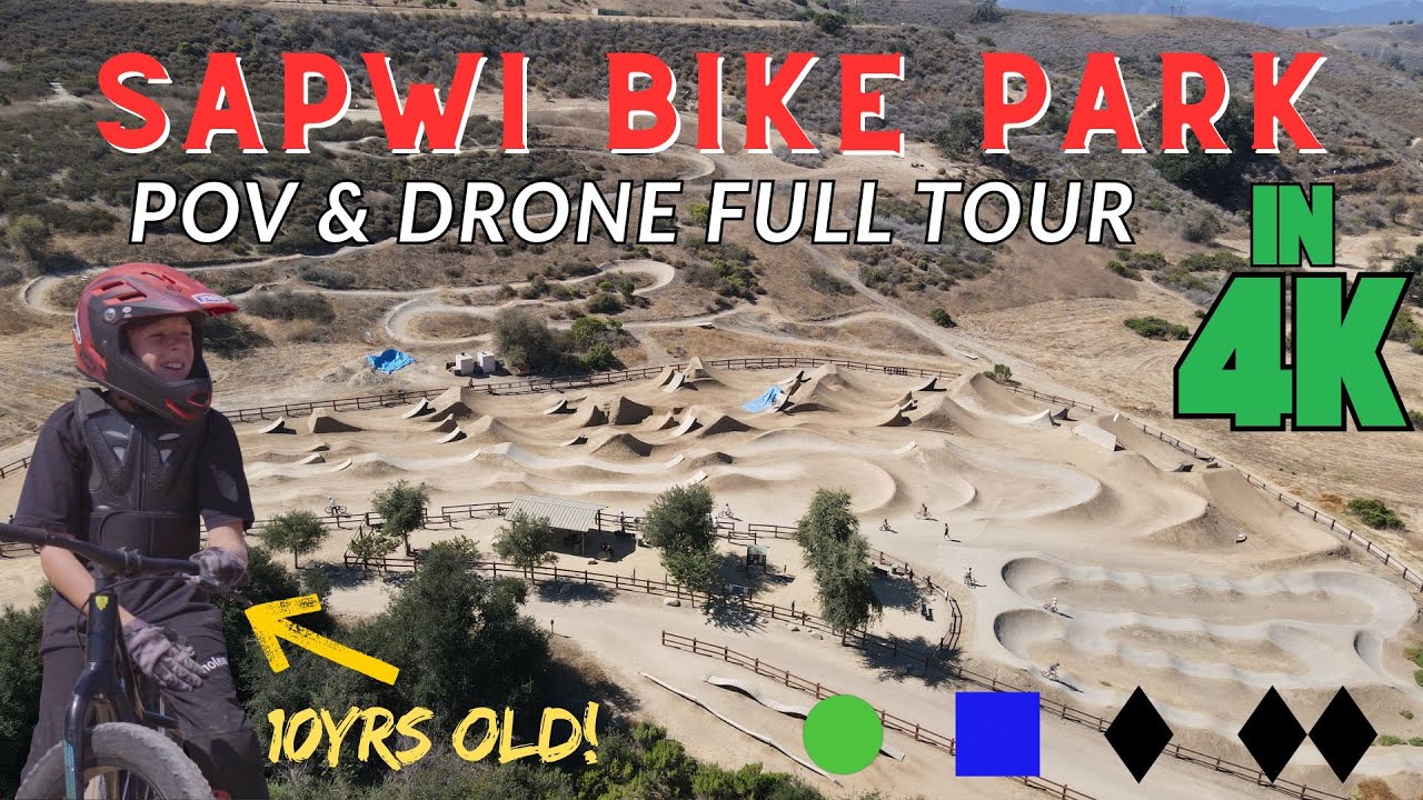 Sapwi Bike Park - Full Jumpline Tour in 4K! (Beginner through Expert) Gopro Hero 12 + Drone