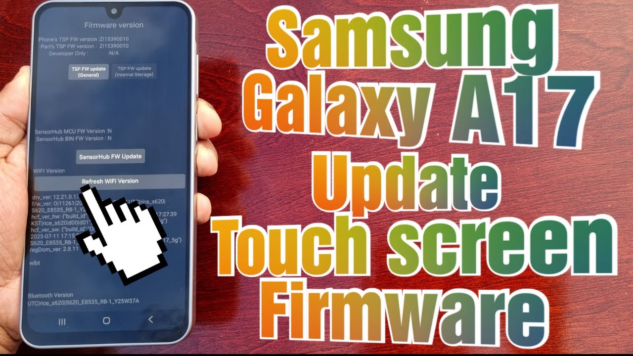 Обновление прошивки сенсорного экрана Samsung Galaxy A17 5G повышает производительность и скорост...