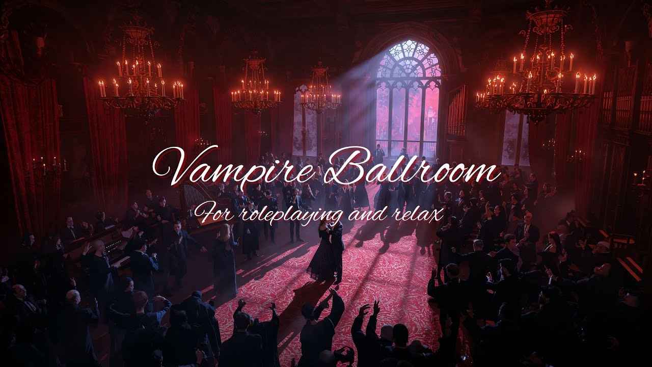 Vampire Ballroom 🕯️|  Reverb Dark Fantasy Ambience & Gothic Music for Writing, Focus and RPG
