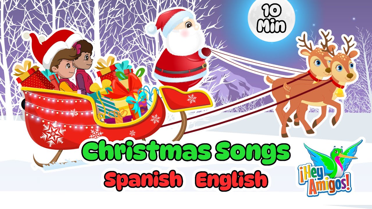 Bilingual Christmas Songs for Kids🎅❄️ Spanish & English Christmas Carols 🎄 Villancicos para niños