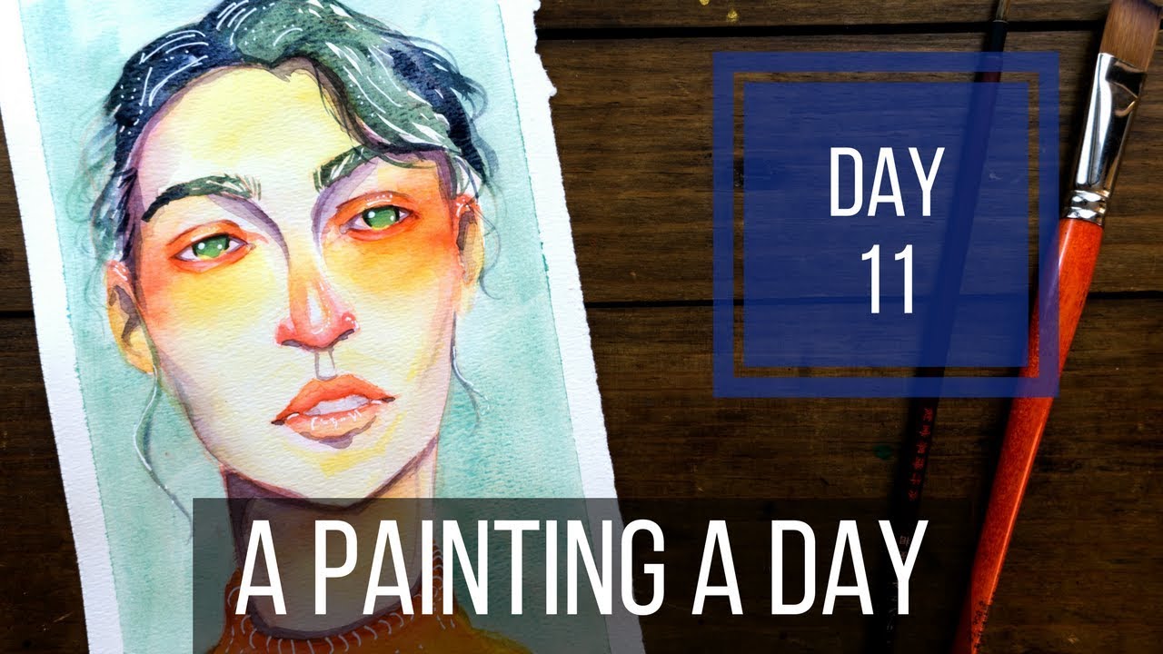 How to Paint Skin with Watercolors (aka My Favorite Way!) - A Painting a Day - Day 11