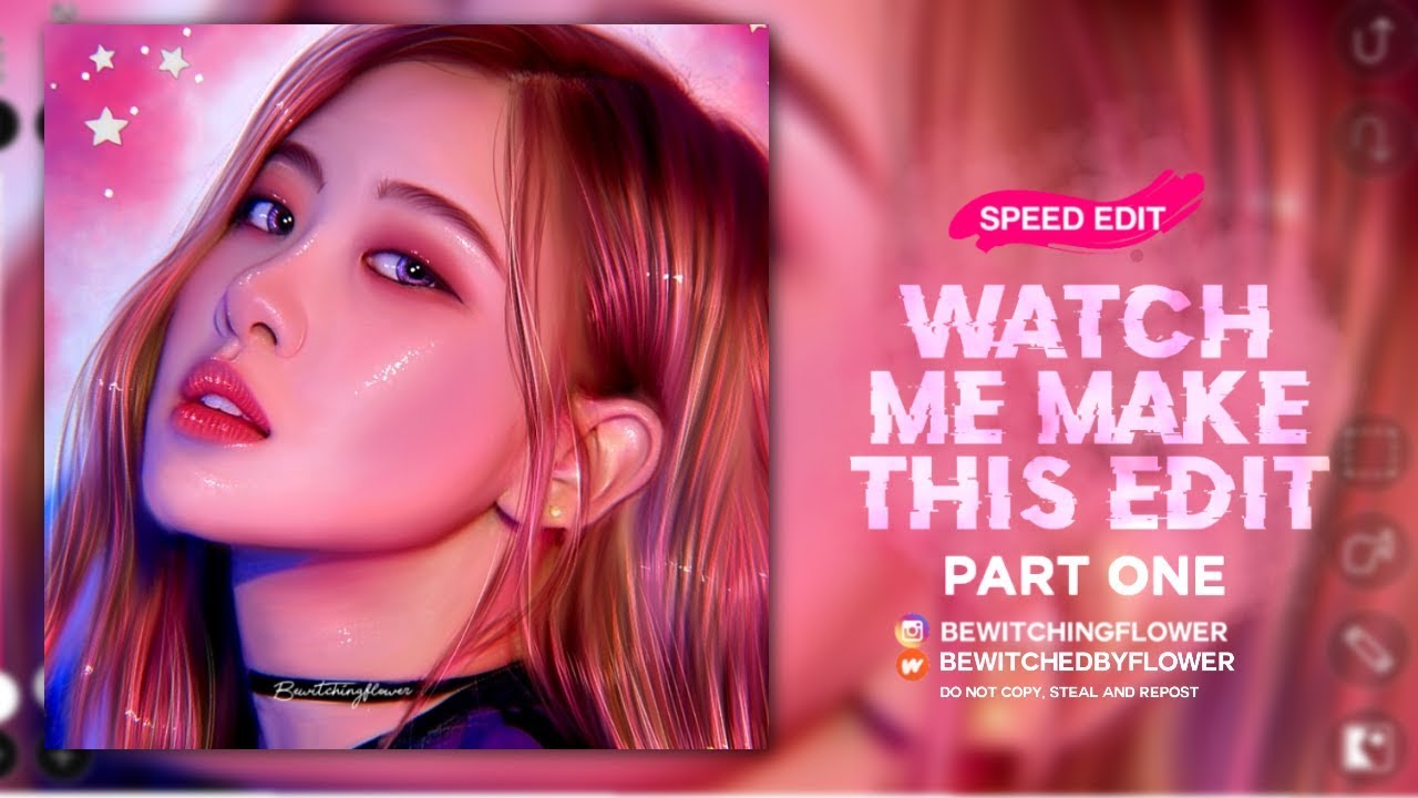 Watch me make this edit ft. Rose | Part 1 | Ibispaint X | Bewitching Flower