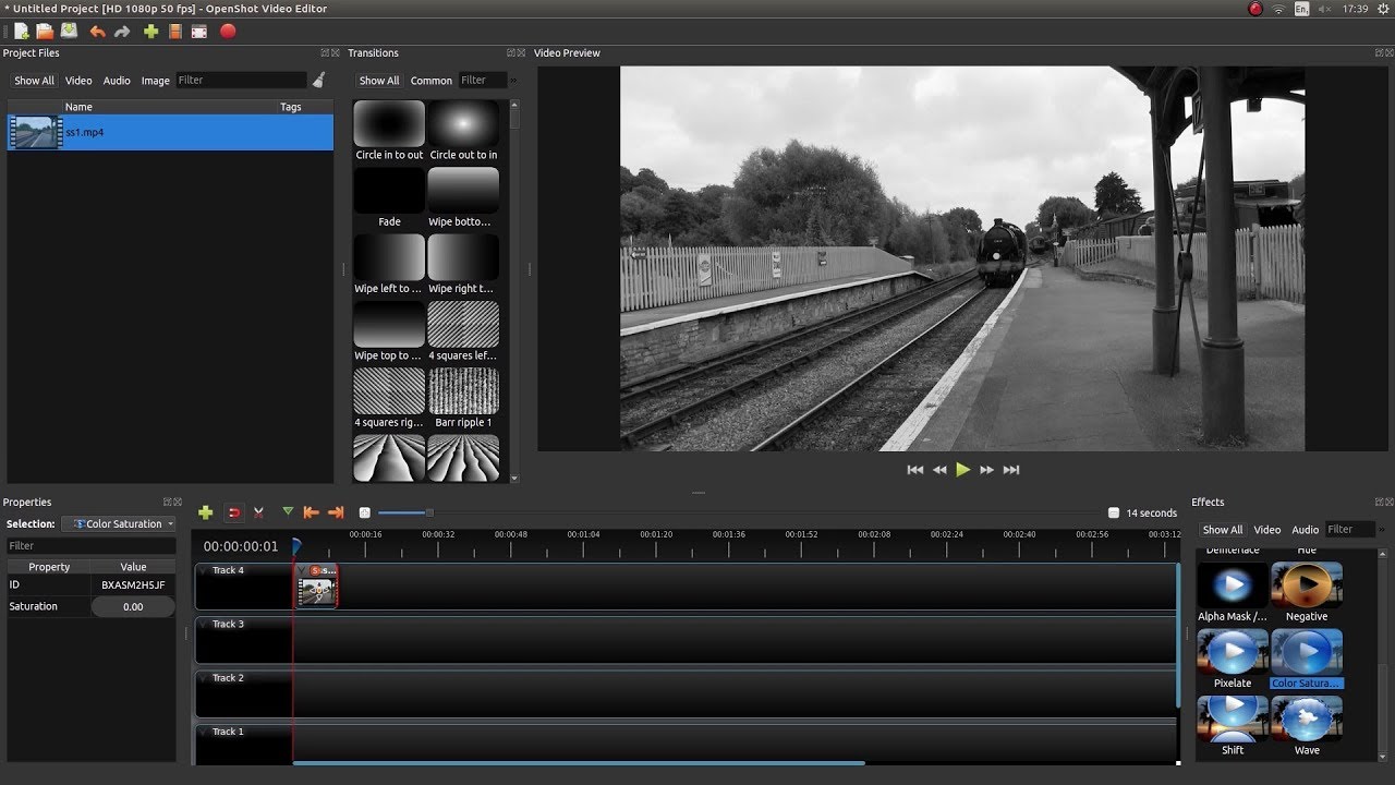 OpenShot: Convert A Colour Video Clip To Black And White A Video Editing Tutorial For Beginners