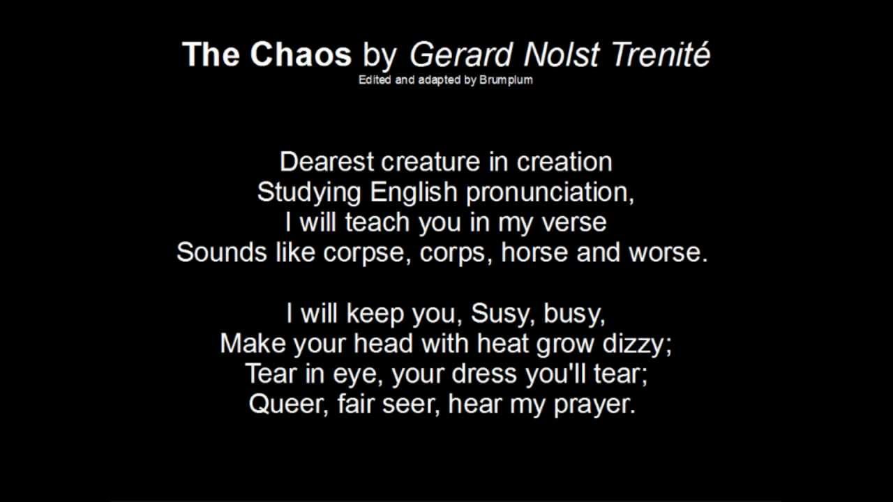 The Chaos (Of Pronunciation) G.N. Trenité