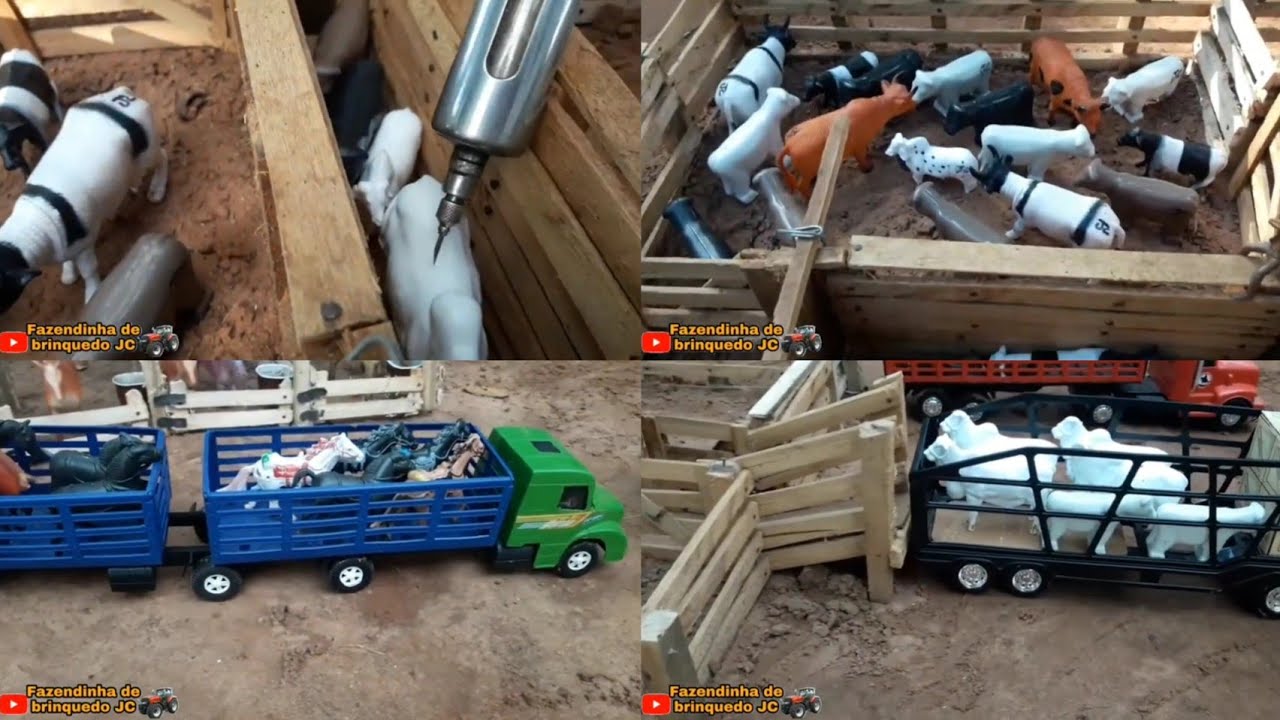 Fazendinha de brinquedo VACINANDO O GADO NO BRETE#farming#toys#cows#animals 