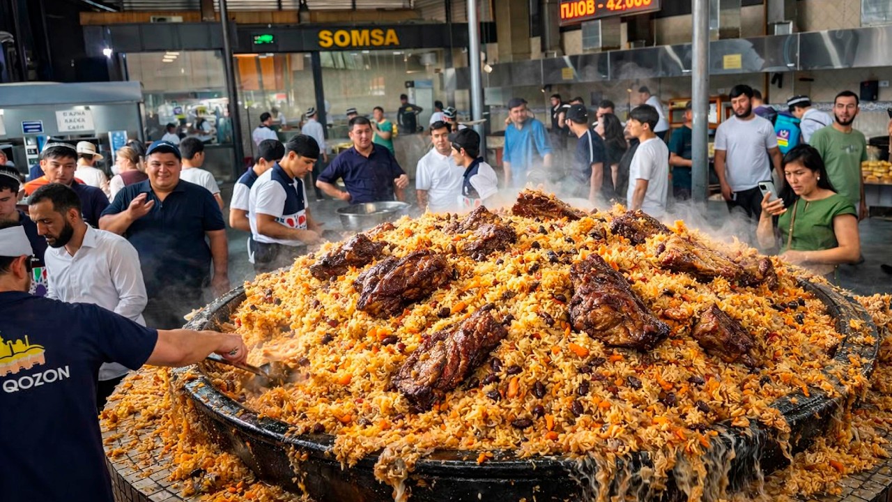 HUGE PILAF in Uzbekistan | Street Food in Uzbekistan 2026 year