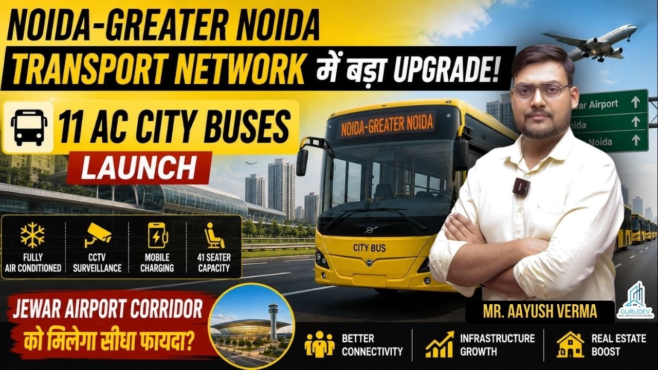 Noida से Jewar Airport Direct AC Bus Service Start! 🚍 | 11 नई City Buses Launch 12 JUNE