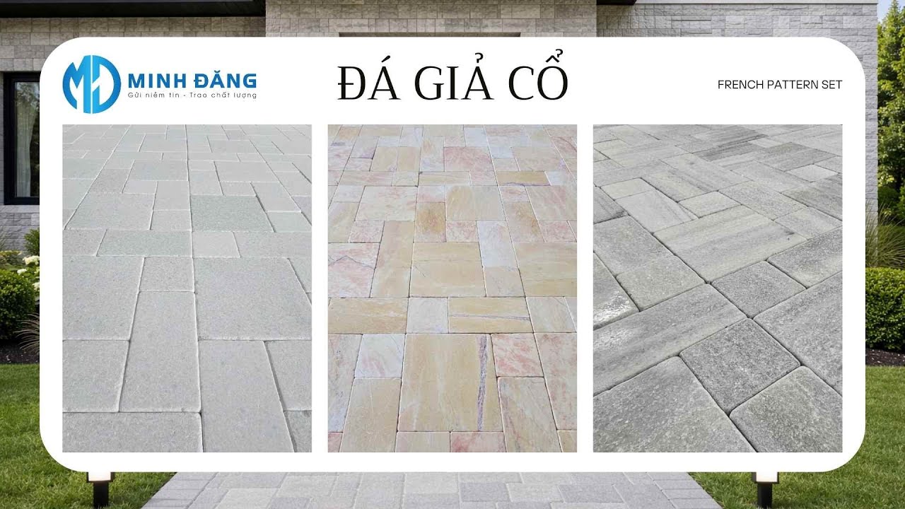 BỘ ĐÁ GIẢ CỔ KẾT HỢP NHIỀU KÍCH THƯỚC