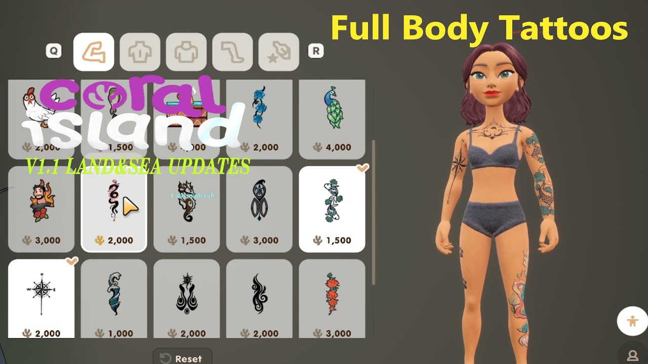 Full Body Tattoos - CORAL ISLAND