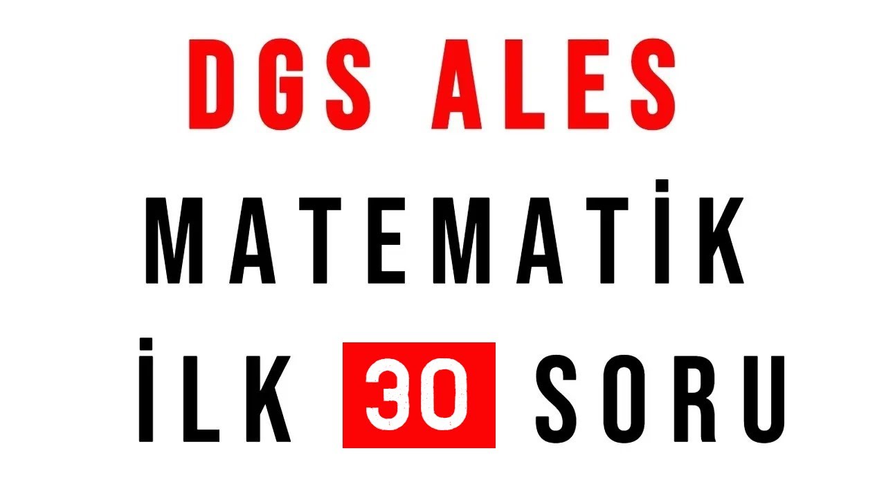 2025 DGS İLK 30 SORU NASIL GELİR? 2024 DGS MATEMATİK DENEMESİ #dgs2025