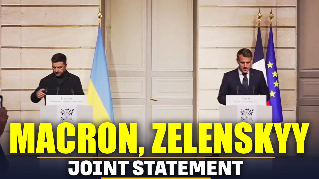 LIVE: French President Macron and Ukrainian President Zelenskyy joint statement | Paris | Russia
