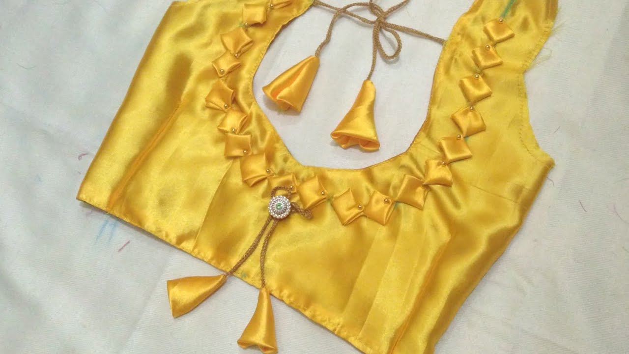 Silk SAREE Blouse Back Neck Design Cutting And Stitching l Back Neck Design l 