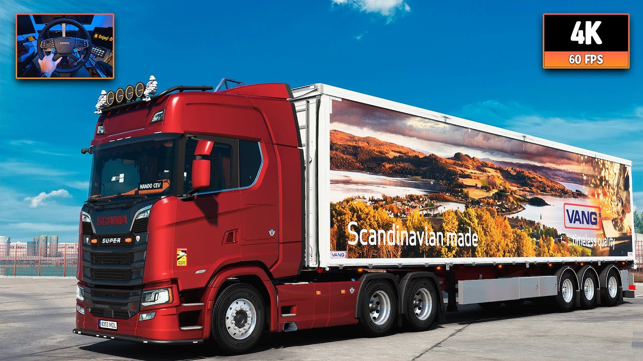 Scania 770S V8 | Oslo - Stavanger | ETS2 1.56 4K + Wheel Cam