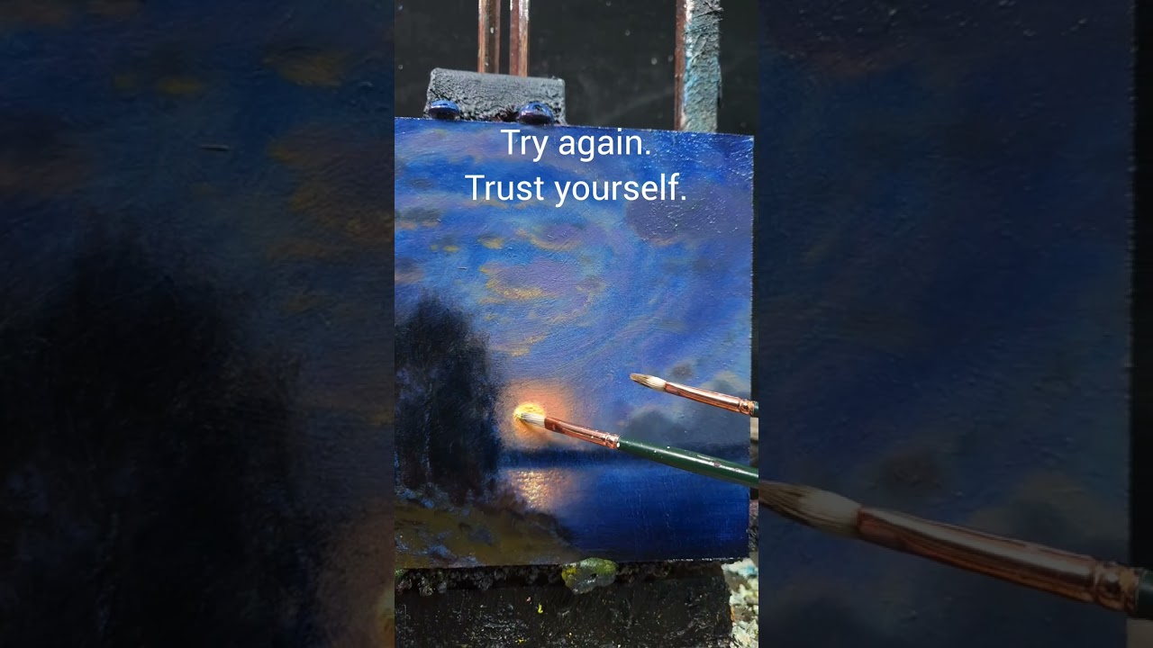 That was a mistake. Should I start over? Try again. Mistakes lead to beauty. art oil painting