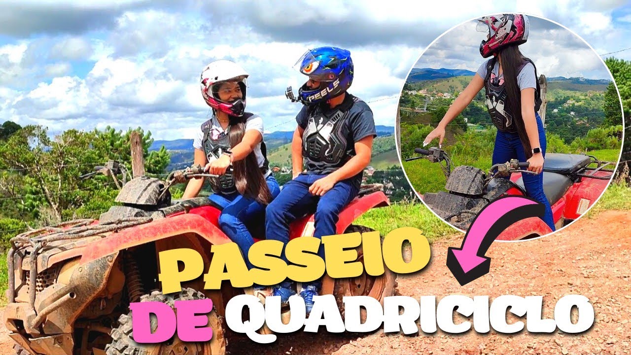 VEJA A NOSSA REAÇÃO ANDANDO DE QUADRICICLO PELA PRIMEIRA VEZ 😱 #vlog #casal #quadriciclo