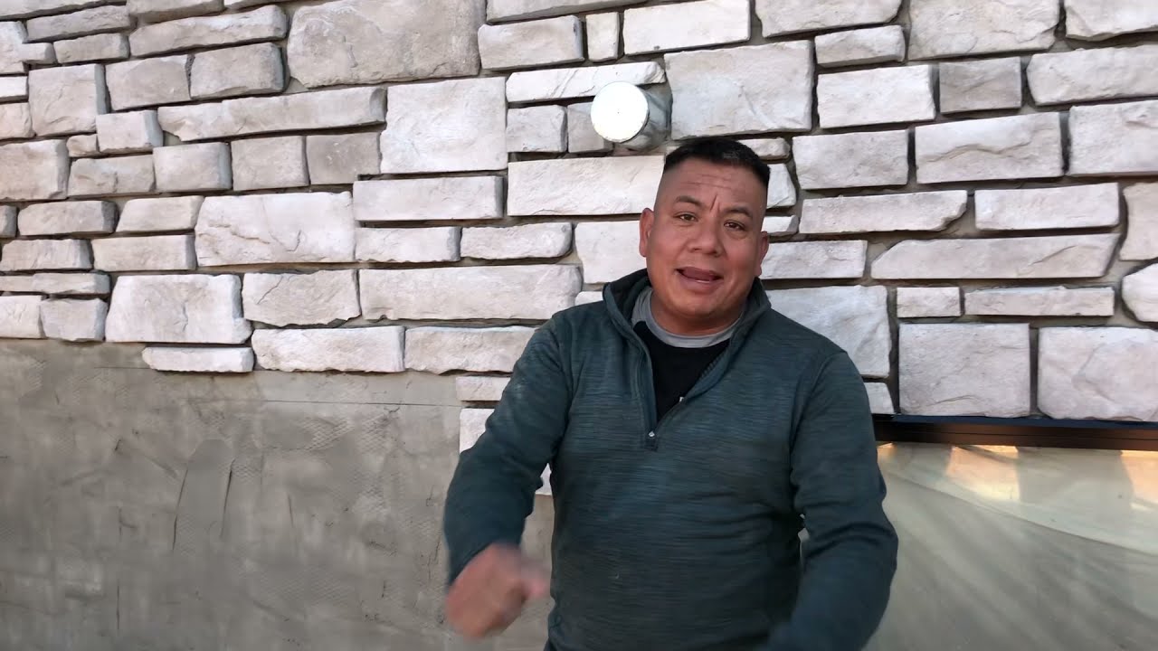 Como pegar  piedra estampada profesionalmente