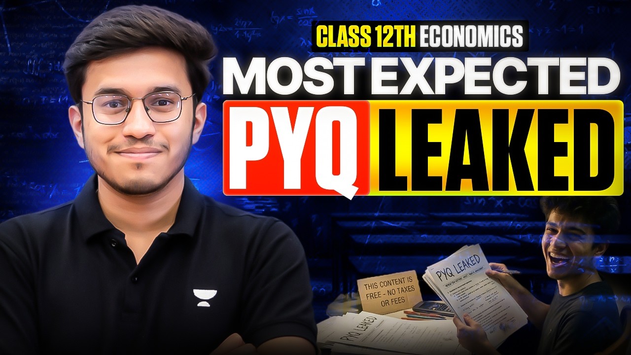 Most Expected Economics PYQ leaked | CBSE Class 12th Board | Exam Marathon | Aditya Bhaiya