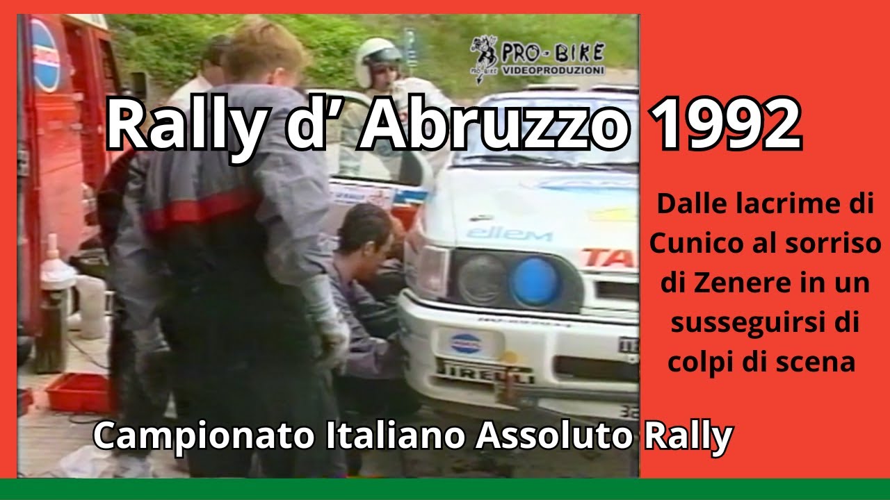 12° Rally d' Abruzzo 1992, dopo il pianto di Cunico, il sorriso di Zenere