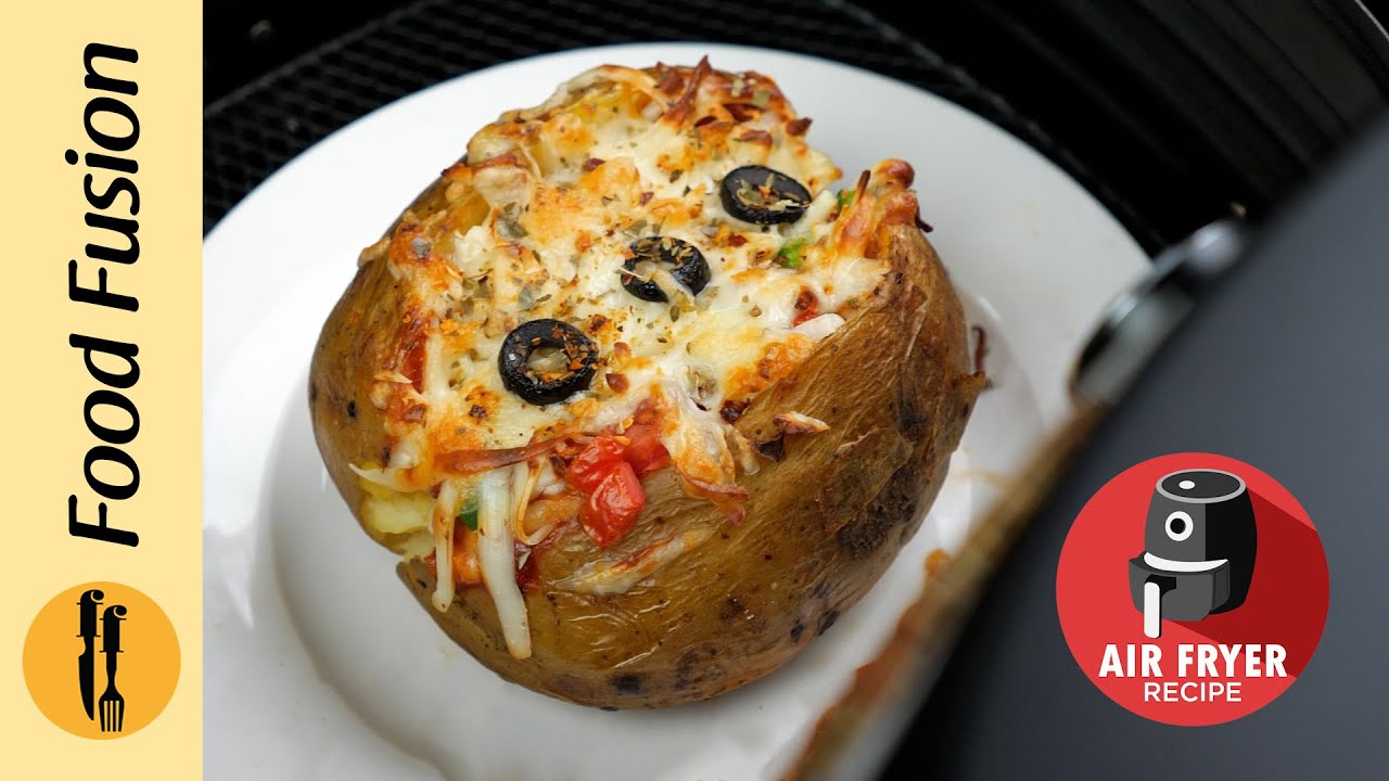Pizza Baked Potato Recipe by Food Fusion (Air fryer / Baked)