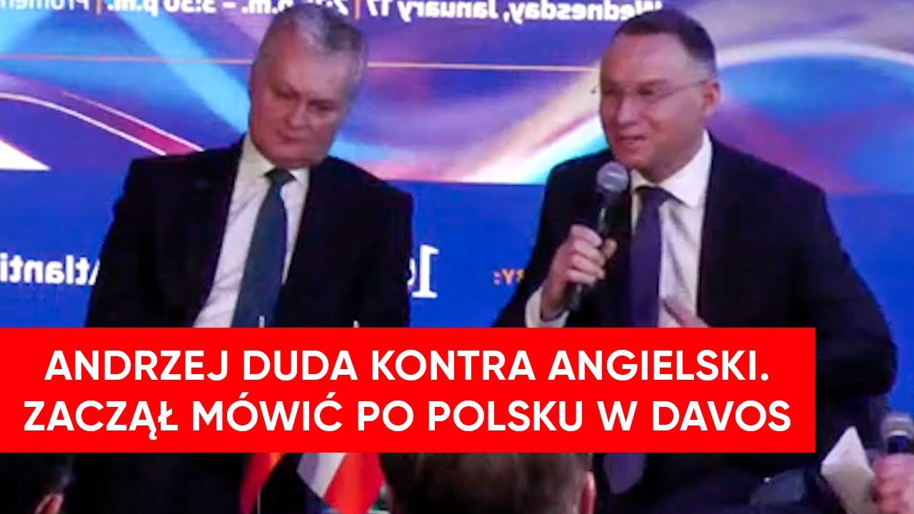 Andrzej Duda odpuścił sobie angielski w Davos. Nie obyło się bez komentarzy