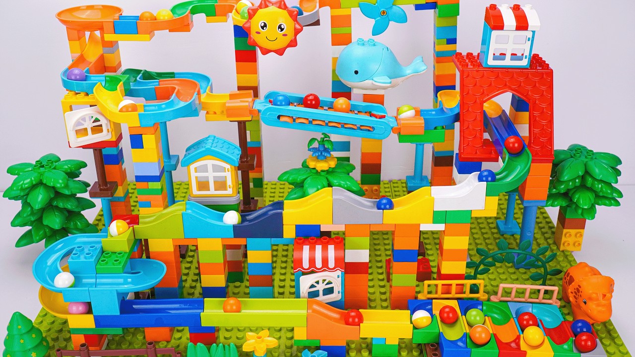 INSANE LEGO Duplo Marble Run ASMR ☆ High Elevator Race & Mega Spiral Loop