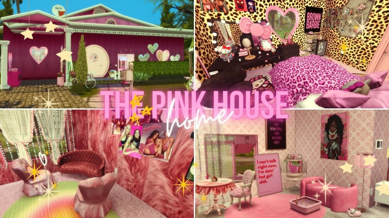 The Pink House Sims 4 Home 🎀| Download + Home Tour