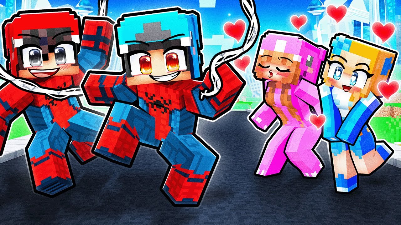 Omz and Roxy GIRLFRIENDS FELL in Love with SPIDERMANS!