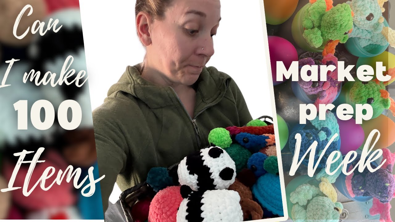 Crochet Market Prep ✨ Can I Make 100 Plushies In One Week?! Pass or Fail 🤔 ✨