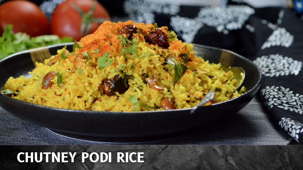 Chutney Podi Rice | Chutney Powder Tadka Rice