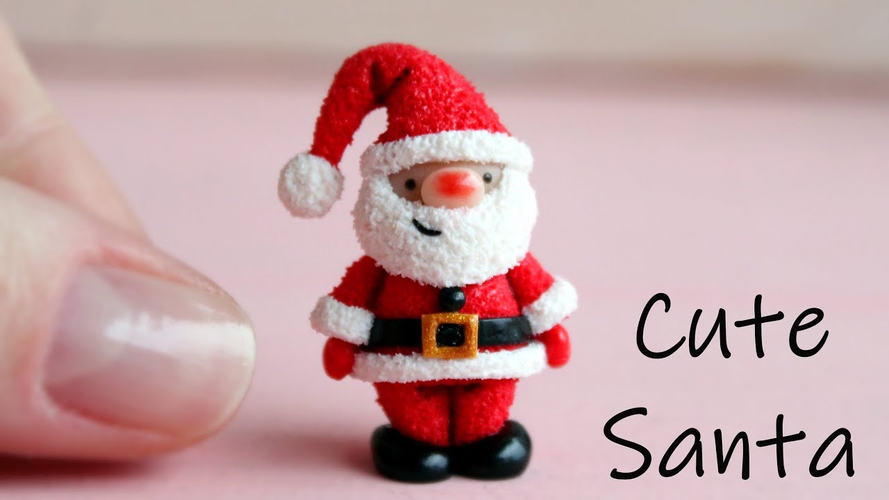 Miniature figurine Santa Claus🎅Polymer clay. Tutorial. DIY. Миниатюрный Санта из полимерной глины.