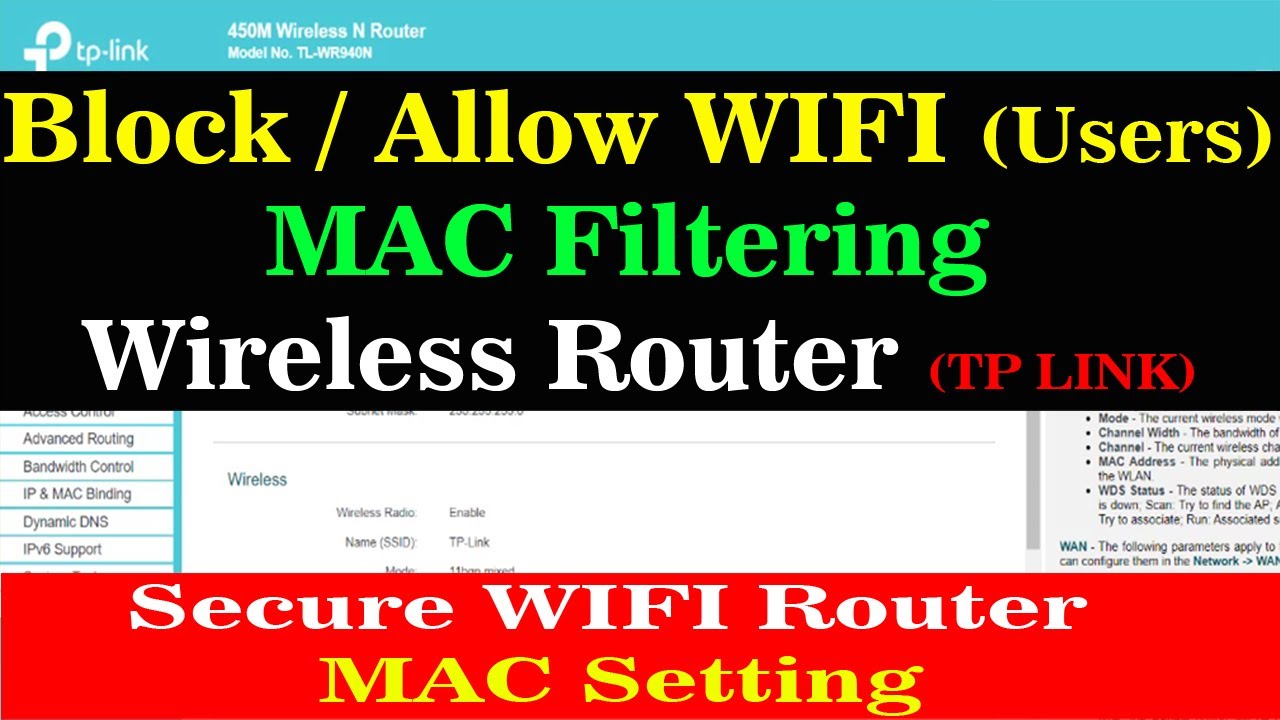 How To Configure MAC Filtering On TP-Link Router | Allow or Block Users