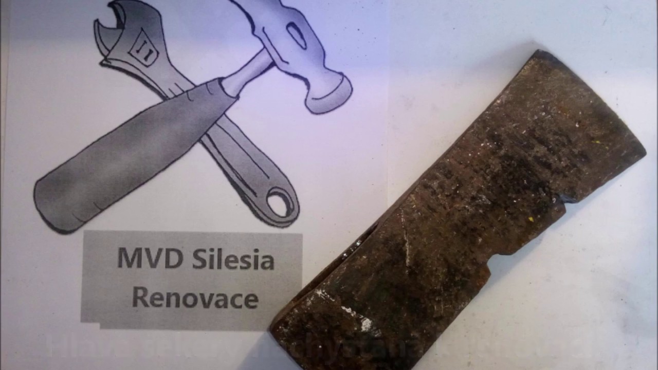 Renovation of old splitting ax, Renovace staré štípací sekery