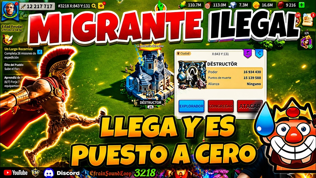 MIGRANTE ILEGAL LLEGA CON TH 25 Y ES PUESTO A CERO 🔥🔥 - RISE OF KINGDOMS