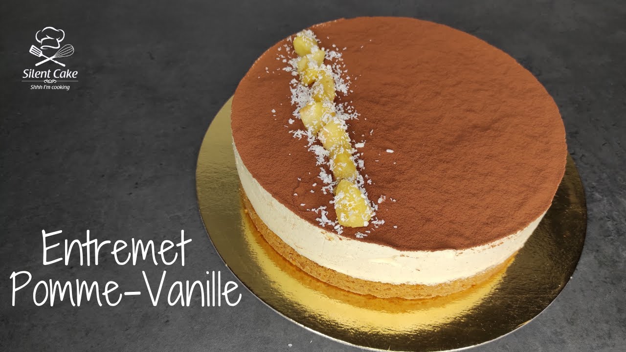 Entremet pomme-vanille sablé breton 🍏 | Silent Cake