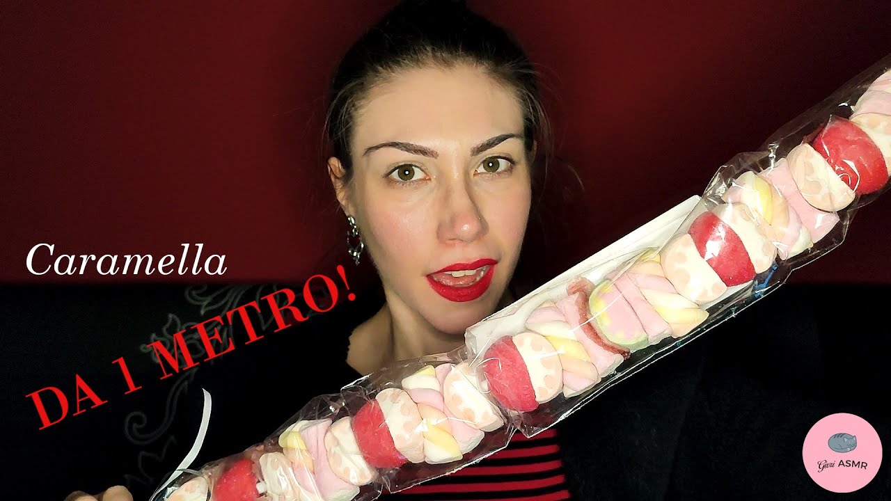 ASMR MANGIO UNA CARAMELLA GIGANTE! | ⚠ TRIGGER MOLTO FORTI! ⚠ | Eating Sounds, Crinkle Sounds