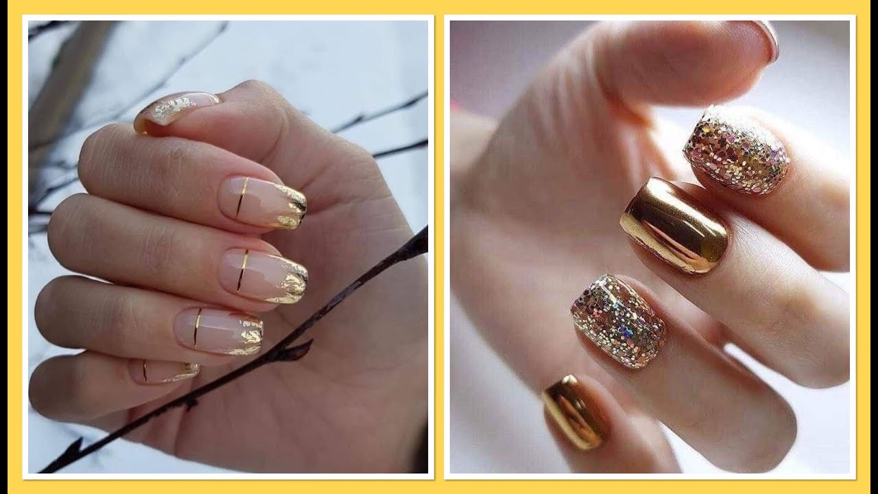 Hermosos Diseños para Uñas en Dorado 💅🏻
