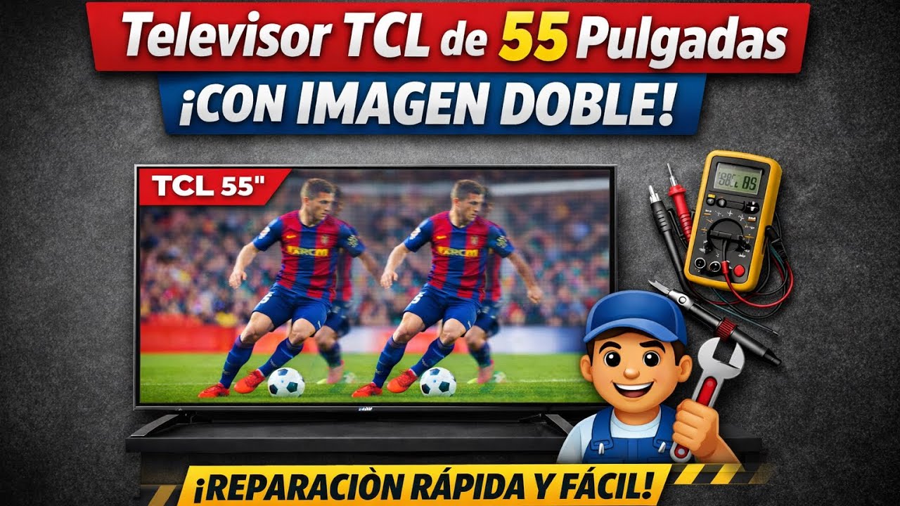 Imagen doble en TV TCL de 55” | Reparación rápida en minutos