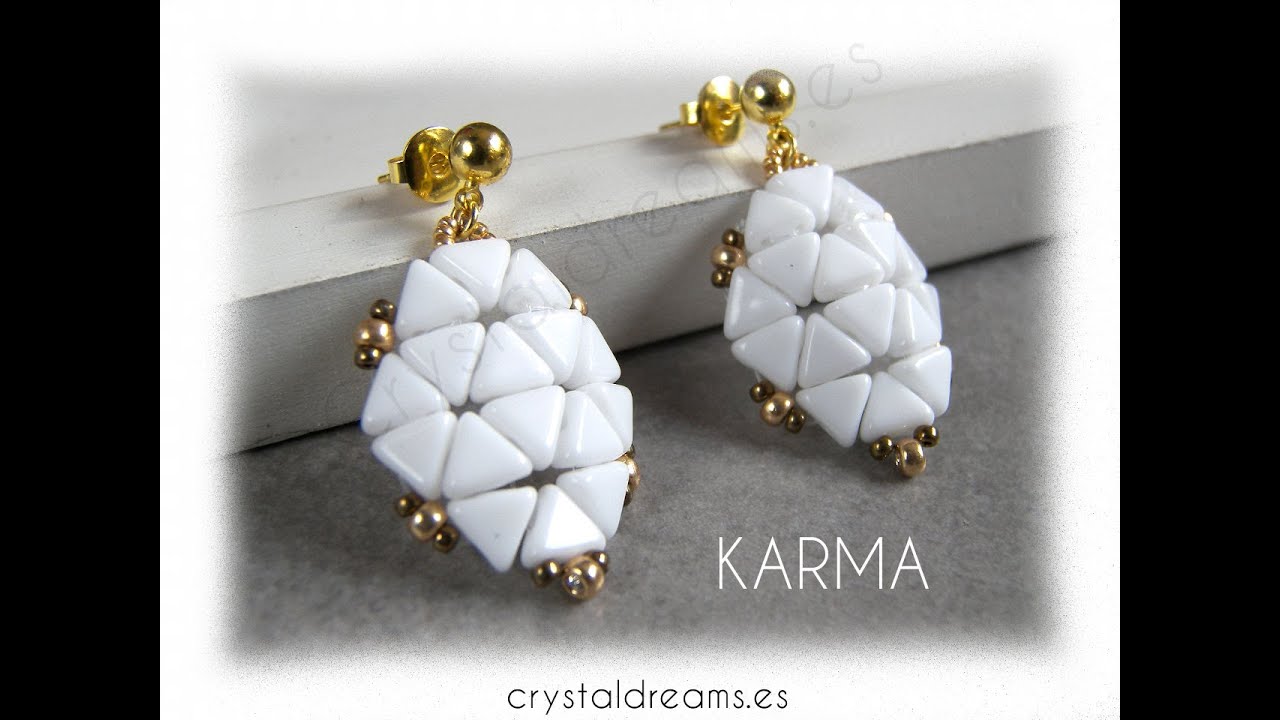 Tutorial Abalorios - Pendientes Karma con cuentas Kheops