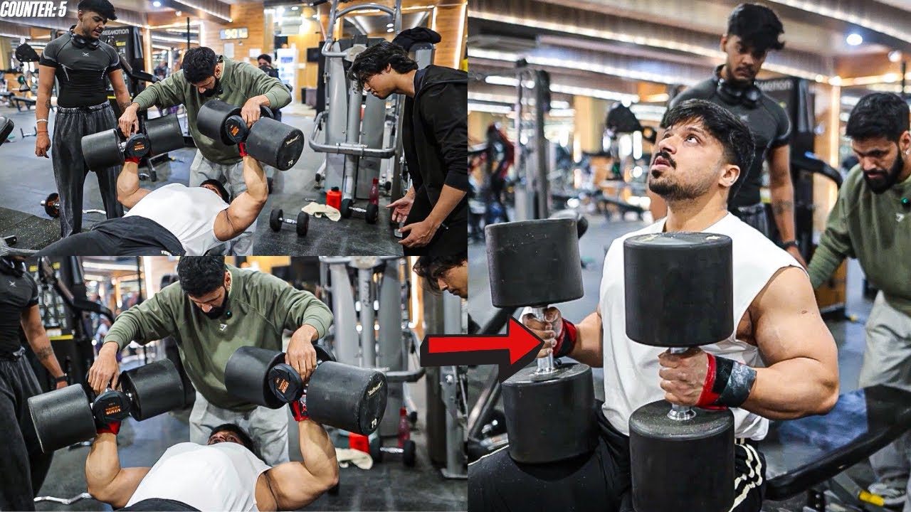 BIGGEST DUMBBELL PRESS OF MY LIFE - 145 KG ON CHEST ( SAB SHOCK HOGAYE 😳 )