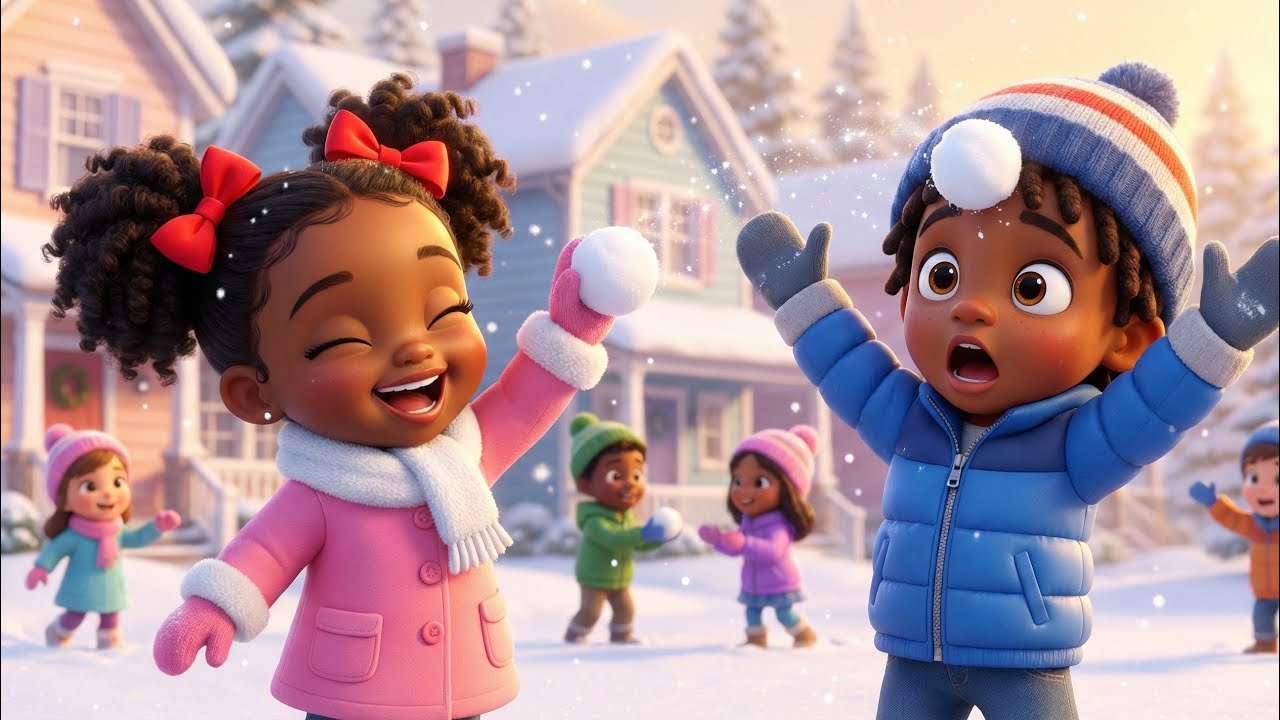 Snowy Christmas Day! ⛄ | Fun Holiday Song for Kids 🎄| Nursery Rhyme Compilation 