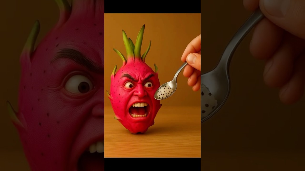 FRUITS EATING FRUITS 😍 #asmr #mukbang #fruit #eating #viral #lemon #popcorn #dragonfruit