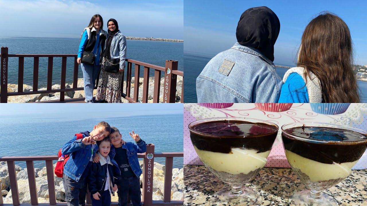 Eltimle buluştuk 🌸 Tüm gün gezdik 💕 Gün sonunda viral olan Spoonful tatlısını yaptık Vlog❤️🍮🧁