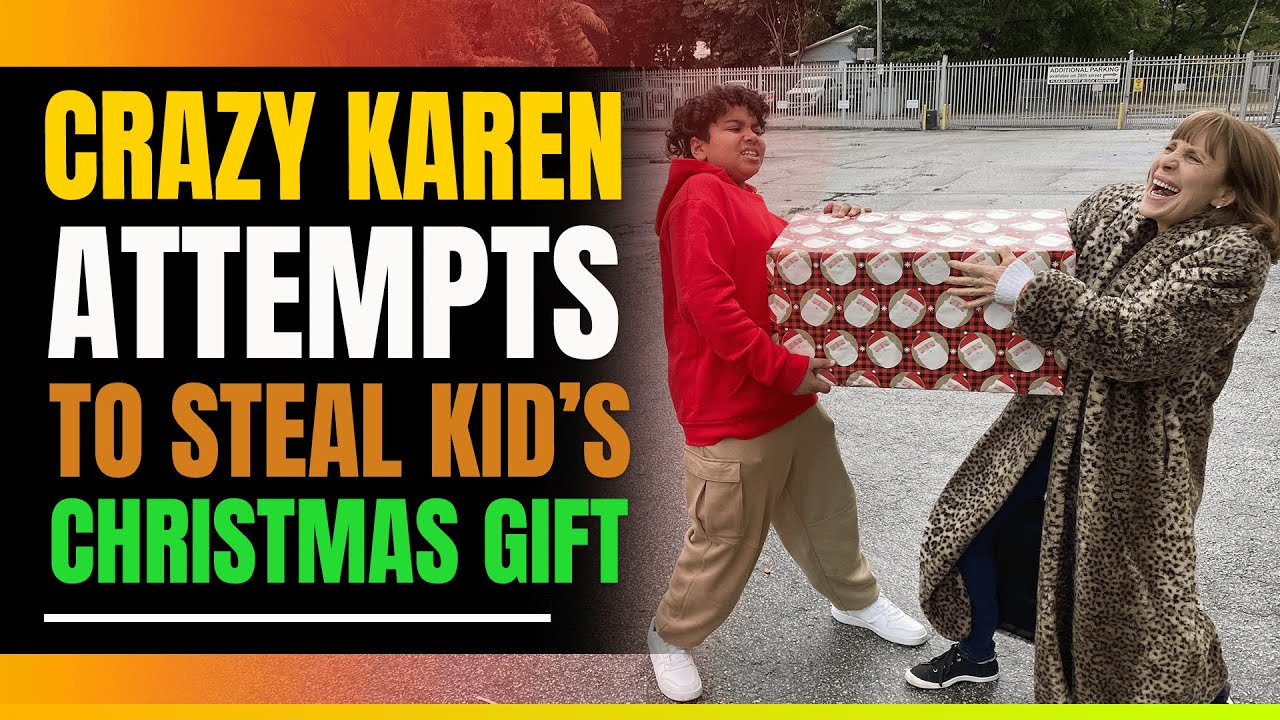 Crazy Karen Attempts To Steal Black Kids Christmas Gift. Then This Happens