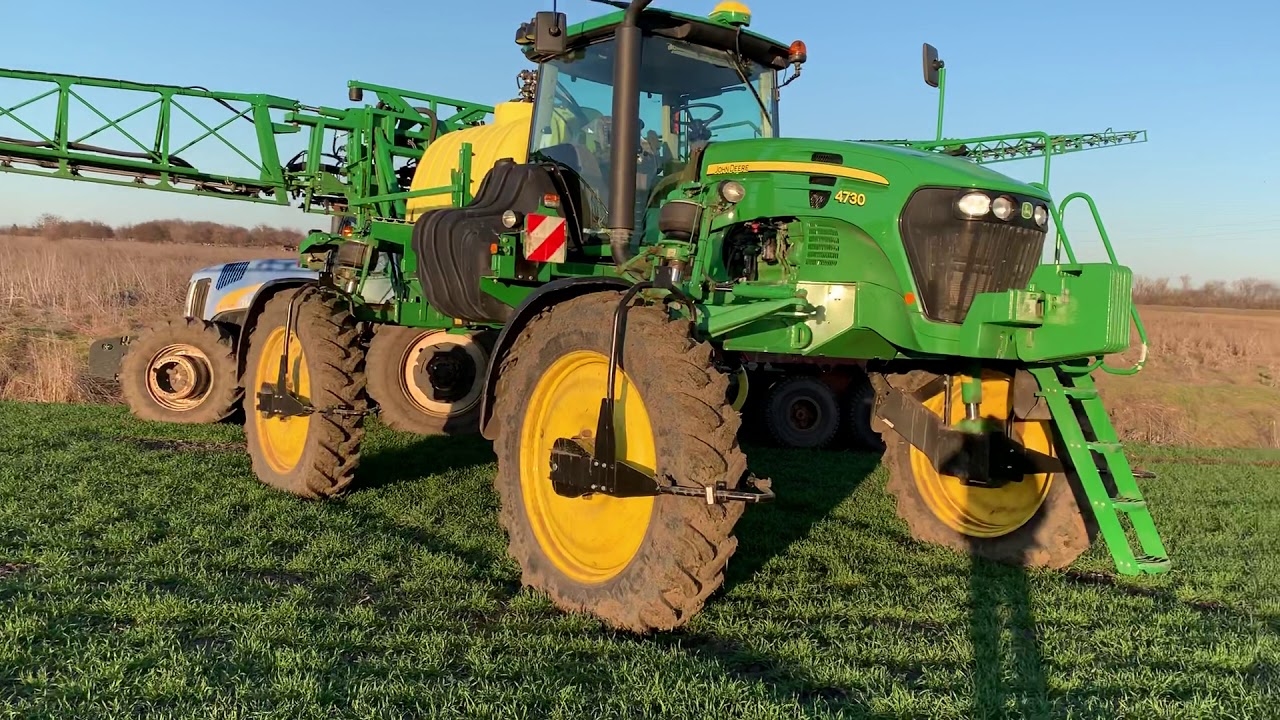 Первый день работы опрыскивателя John Deere 4730